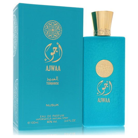 Nusuk Ajwaa Turquoise by Nusuk Eau De Parfum Spray (Unisex) 3.4 oz for Women