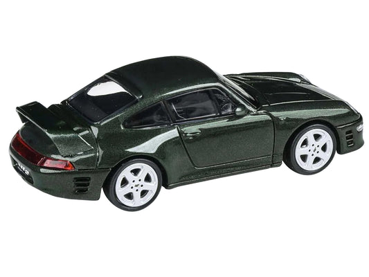 Paragon RUF CTR2 Forest Green Metallic 1/64 Diecast Model Car by Paragon Models