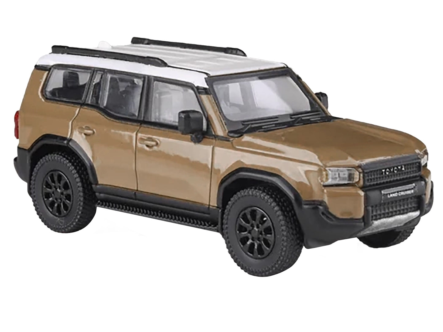 Paragon 2024 Toyota Land Cruiser 250 Prado Trail Dust Beige with White Top 1/64 Diecast Model Car by Paragon Models