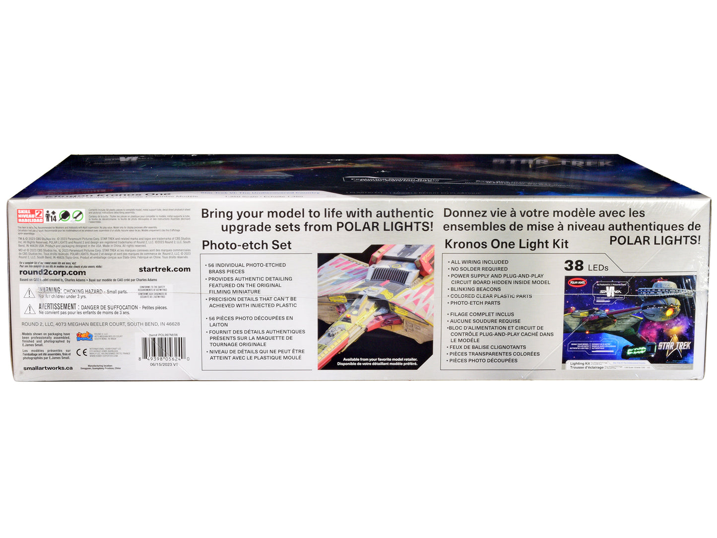 AMT Skill 2 Model Kit Klingon Kronos One Spaceship "Star Trek VI: The Undiscovered Country" (1991) Movie 1/350 Scale Model by Polar Lights