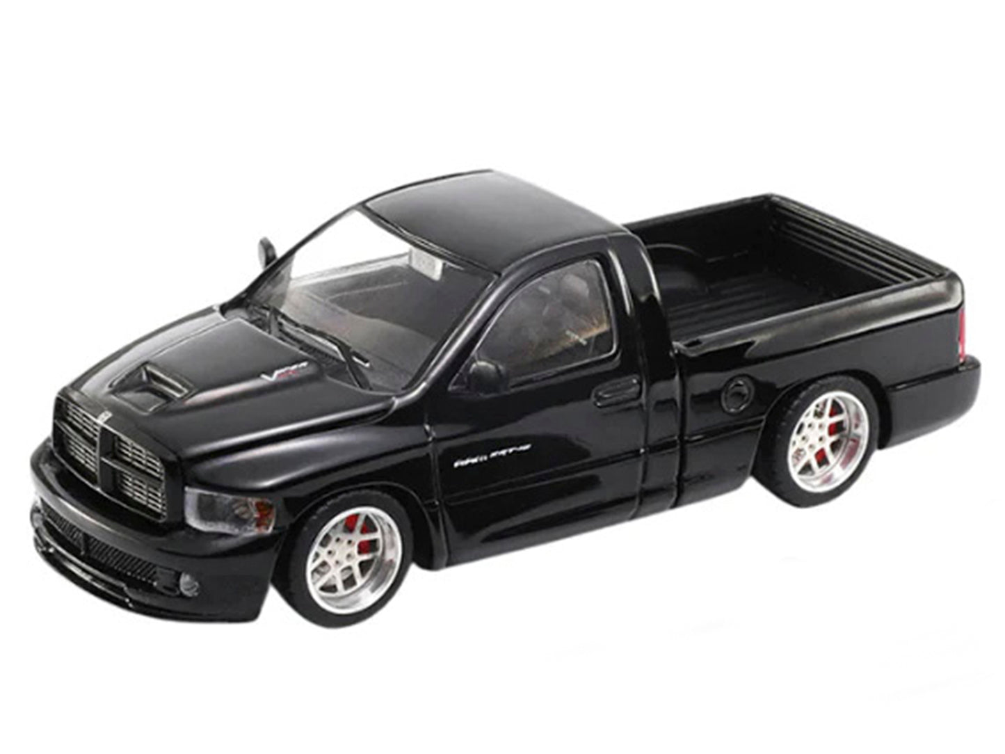 2003 Dodge Ram SRT-10 Pickup Truck Black 1/64 Diecast Model Car by Shoom64 Models