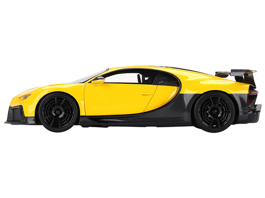Top Speed Bugatti Chiron Pur Sport Yellow and Black 1/18 Model Car by Top Speed
