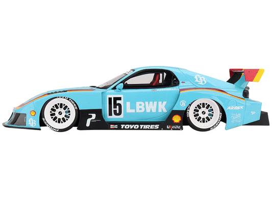 Top Speed Mazda RX-7 LB-Super Silhouette RHD (Right Hand Drive) #15 James Pearman "Liberty Walk Europe" 1/18 Model Car by Top Speed