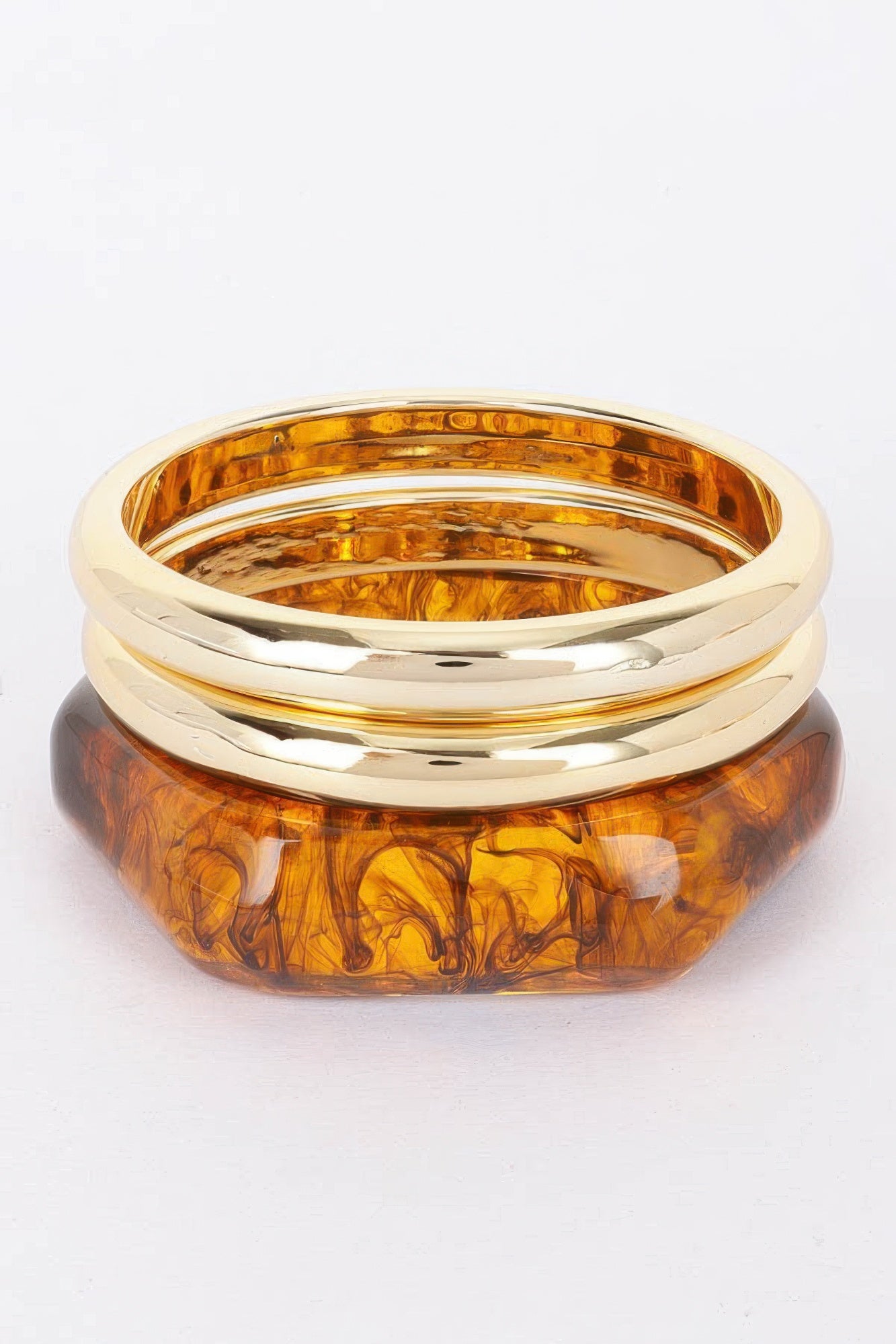 Multi Resin And Ccb Bangle Bracelet
