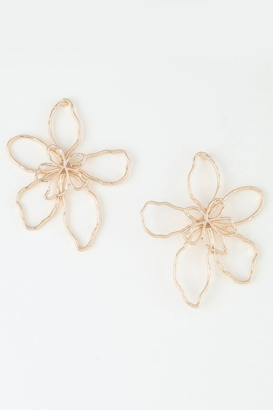 Delicate Abstract Flower Earrings