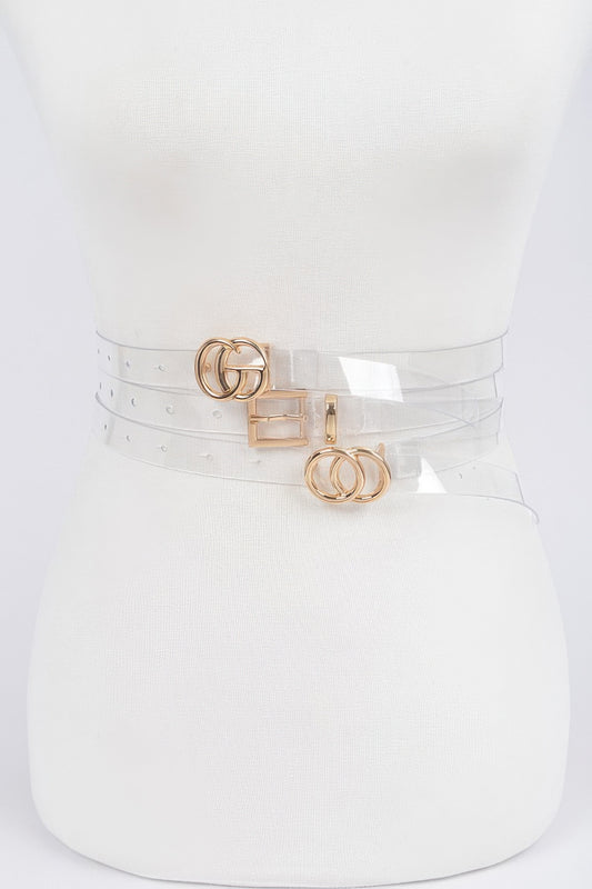 3pcs Clear Belt Set