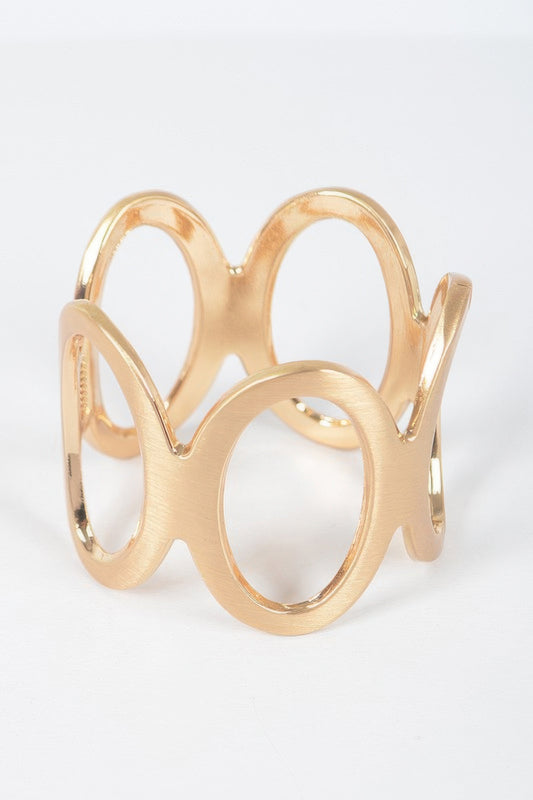 Metal Spring Hinge Cuff Bracelet