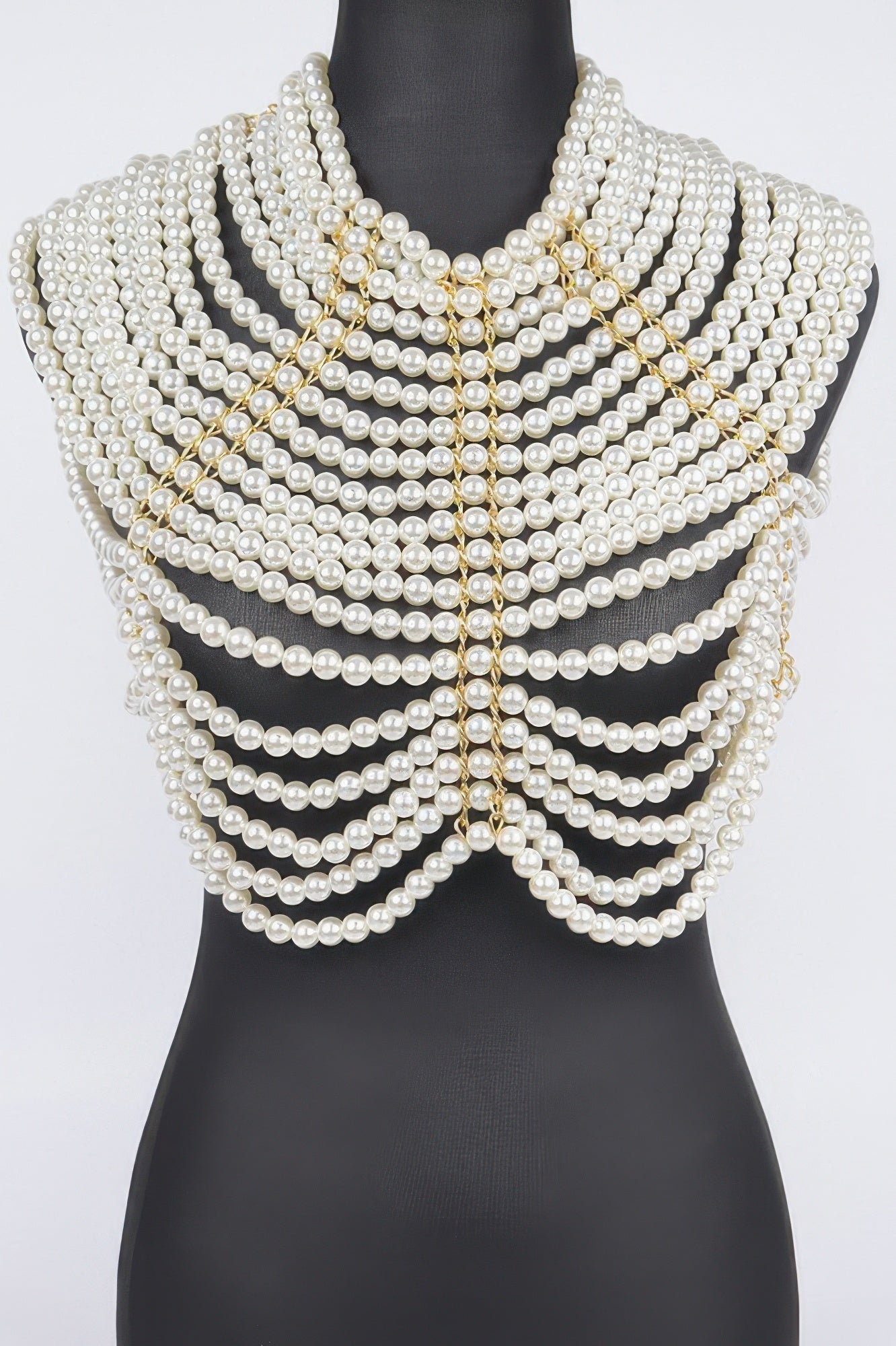 Faux Pearl Body Chain