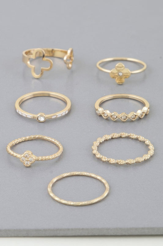 Multi Clover Ring Set