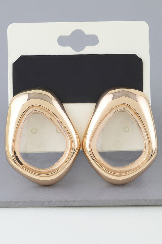 Abstract Transparent Stone Earrings