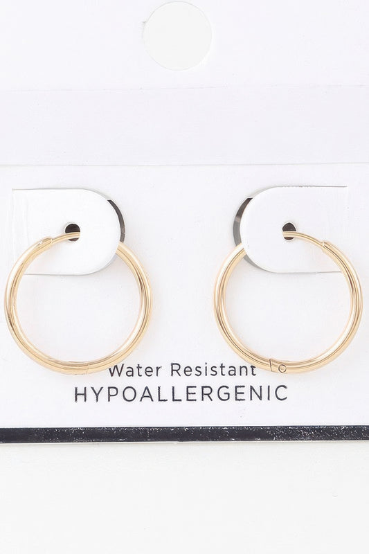 Classic Shiny Hoop Earrings