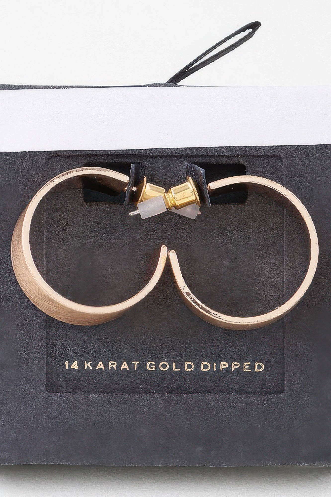 Crosshatched Wide Hoop Earrings