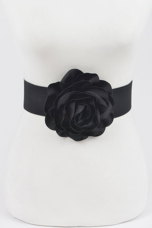 Delicate Beautiful Flower Plus Size Elastic Belt
