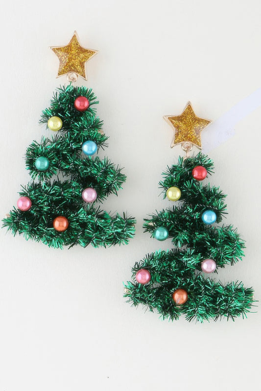 Christmas Tree Drop Earrings