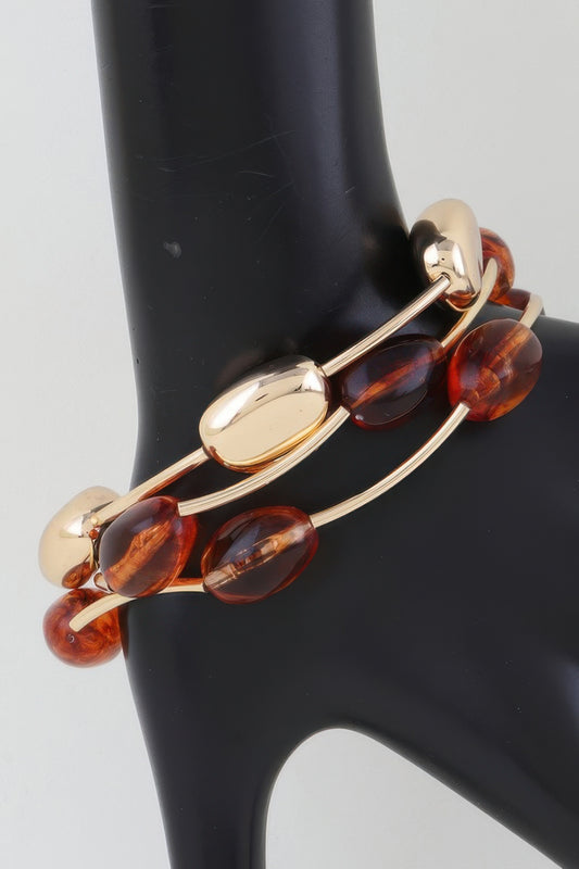 Multi Stone Beaded Bracelet