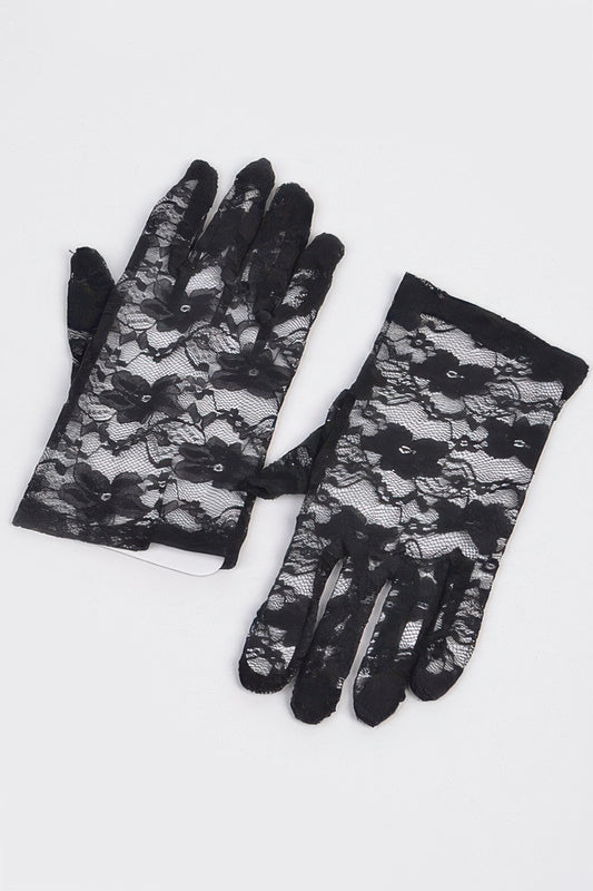 Flower Fishnet Glove
