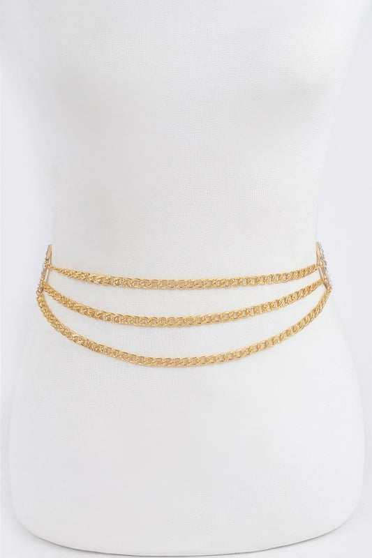 Chain Belt W/ Stone Ring