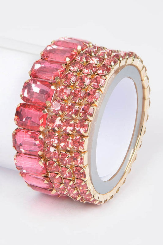 Multi Acrylic Stone Stretch Bracelet