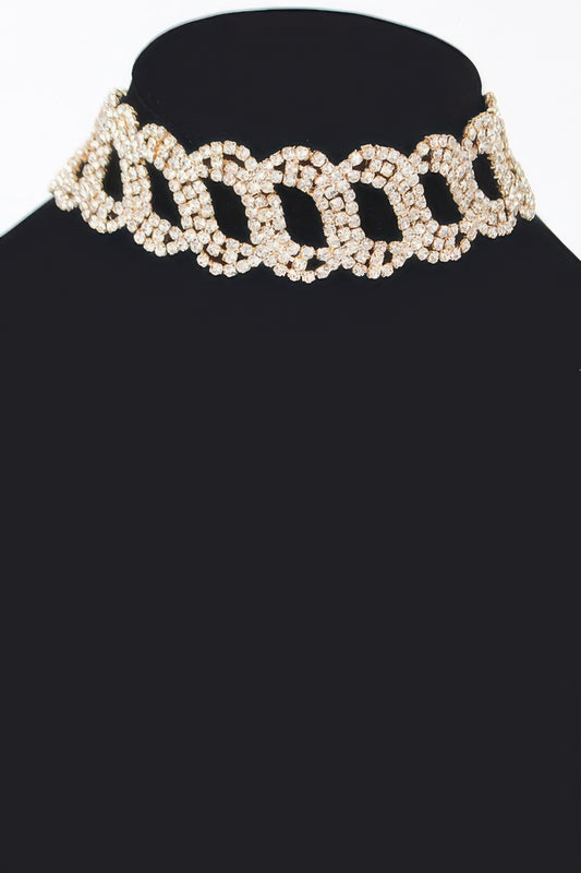Rhinestone Chain Choker