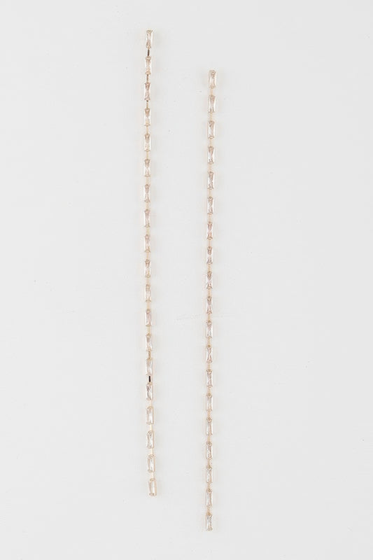Crystal Bar Drop Earrings