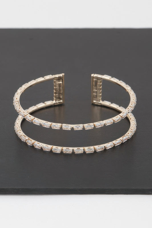 Open Crystal Cuff Bracelet