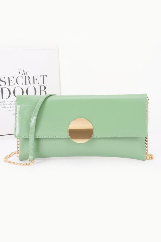 Patent Vegan Leather Evening Bag