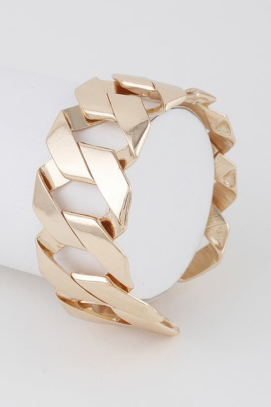 Wide Curb Chain Bracelet