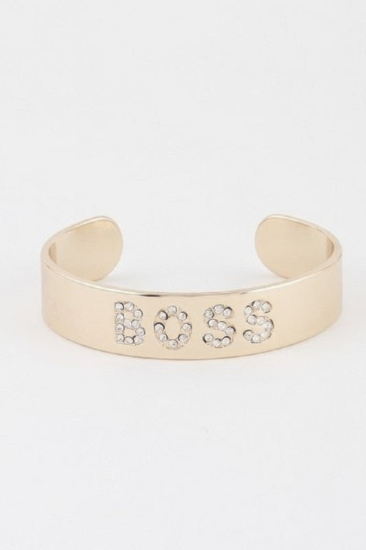 Jeweled Boss Cuff Bracelet