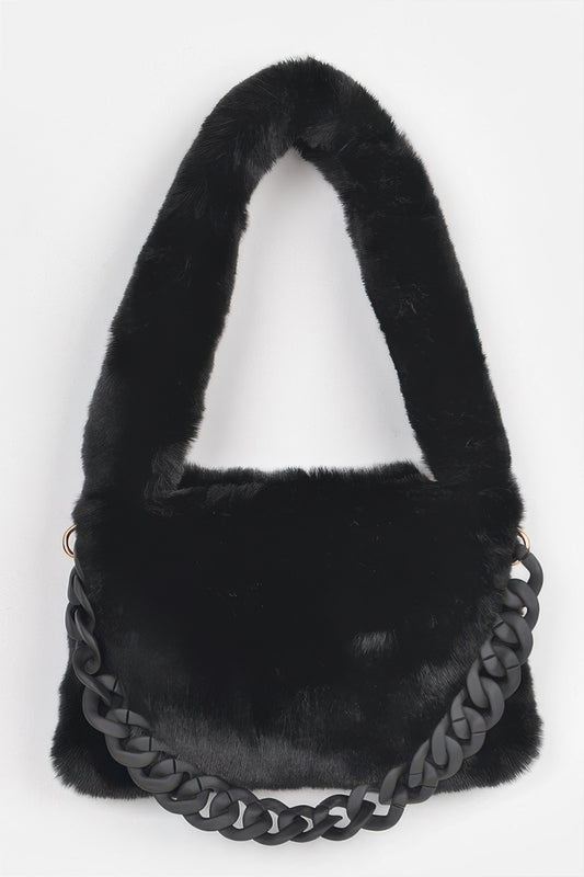 Faux Fur Shoulder Bag
