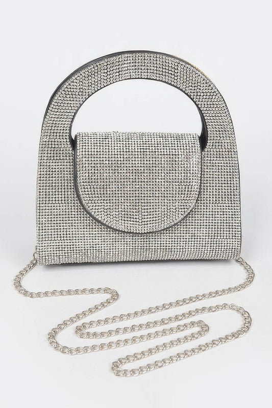 Rhinestone Top Handle Bag