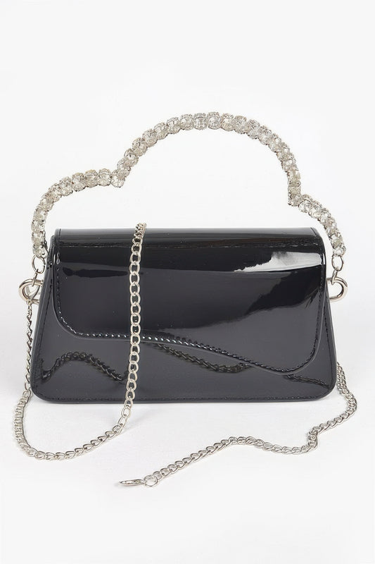 Glitter Rhinestone Handle Bag