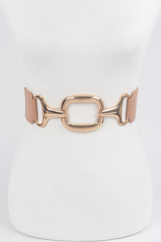 Multi Metal Buckle Stretch Plus Size Belt