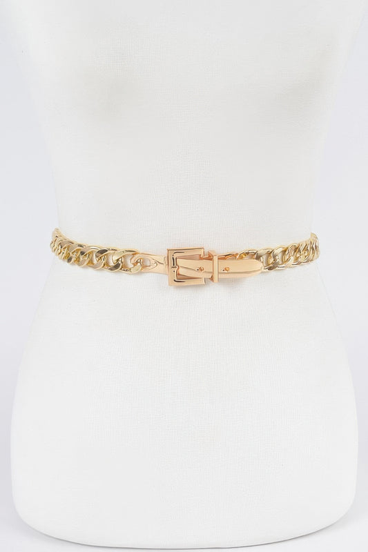 Monotone Plus Size Chain Belt