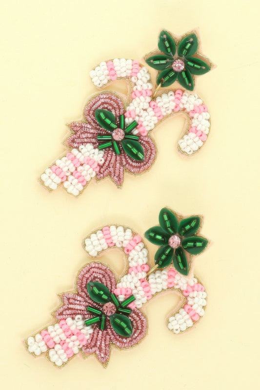 Christmas Candy Cane Post Earrings