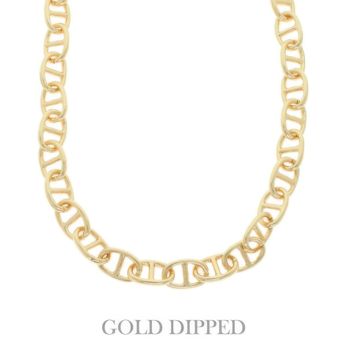 Gold Plated Soda Tab Link Chain Necklace