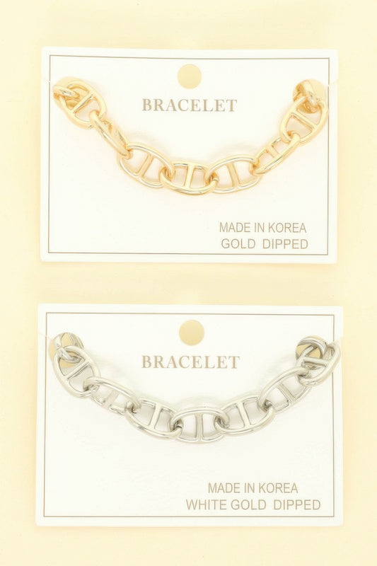 Gold Plated Chain Link Bracelet