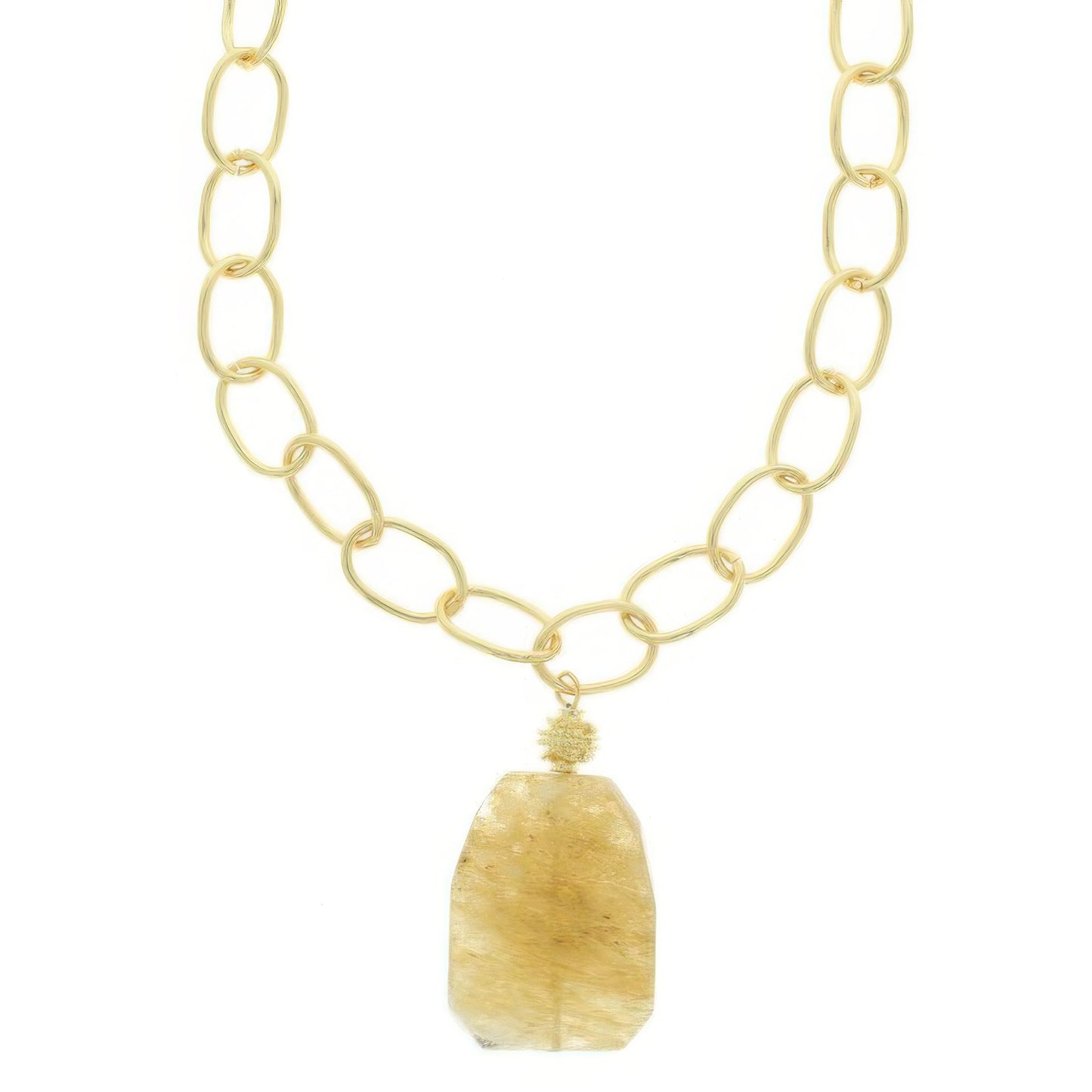 Styled Color Stone Amulet Necklace