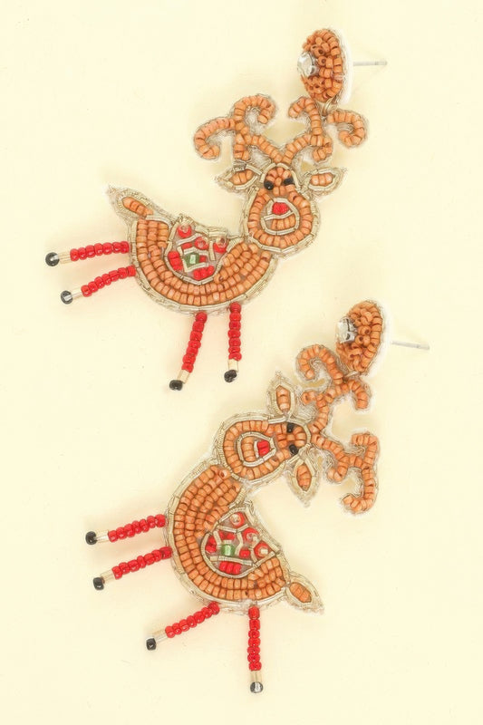 Christmas Reindeer Post Earrings