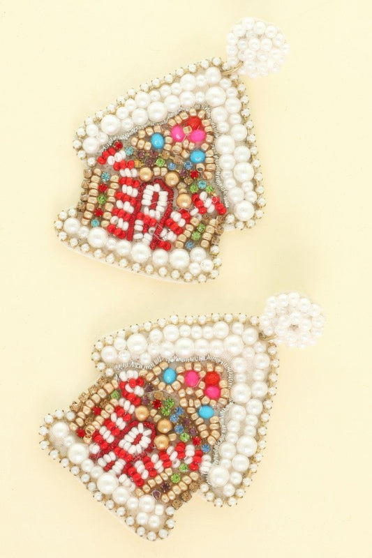 Christmas Gingerbread House Post Earrings