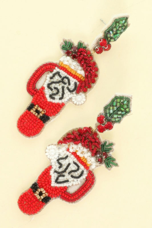 Christmas Santa's Cup Post Earrings