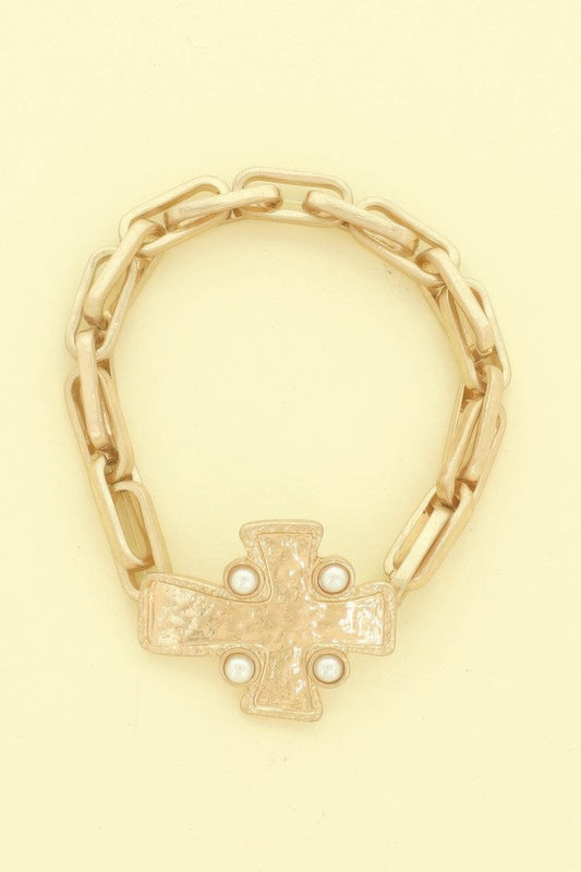 Cross Charm Chain Bracelet