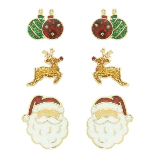 Christmas Theme Assorted Multi Pair Earring Set