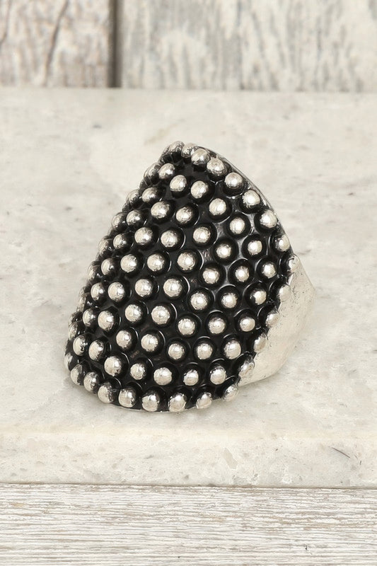 Western Bubble Pave Stretch Ring