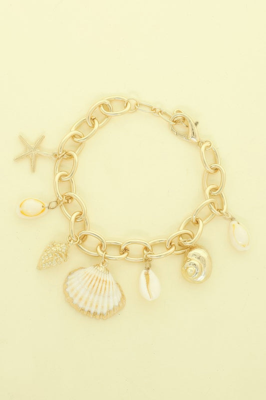 Seashell Theme Charm Bracelet