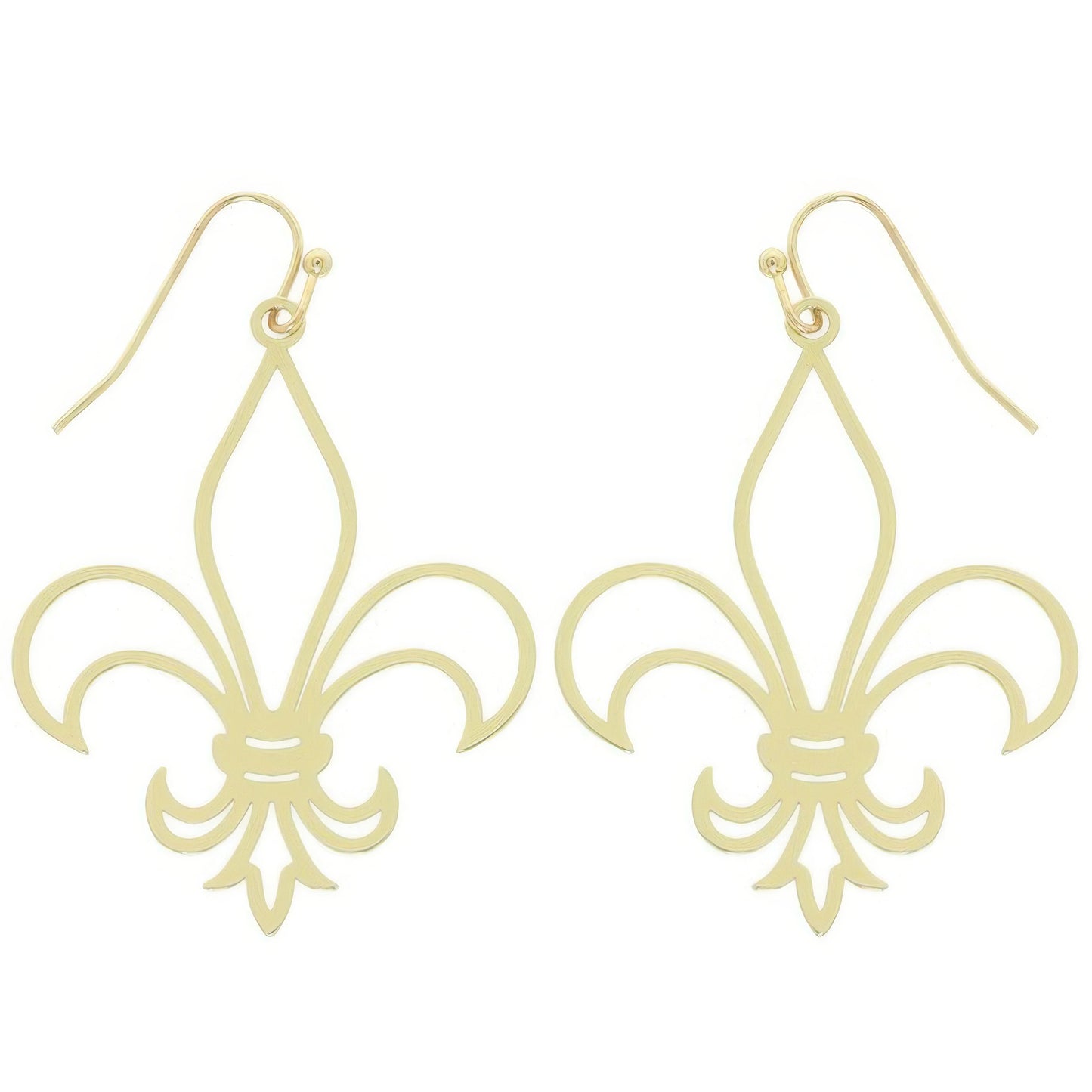 Fleur De Lis Cutout Dangle Earrings