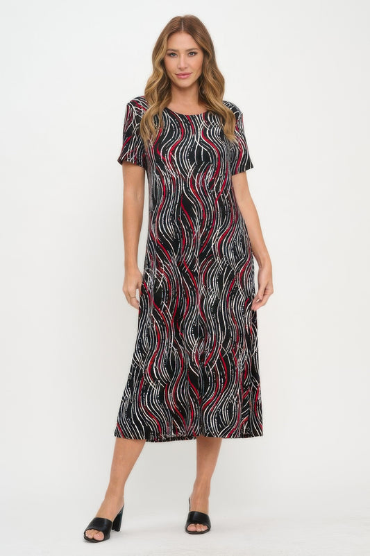Plus Size Print Bns Long Dress