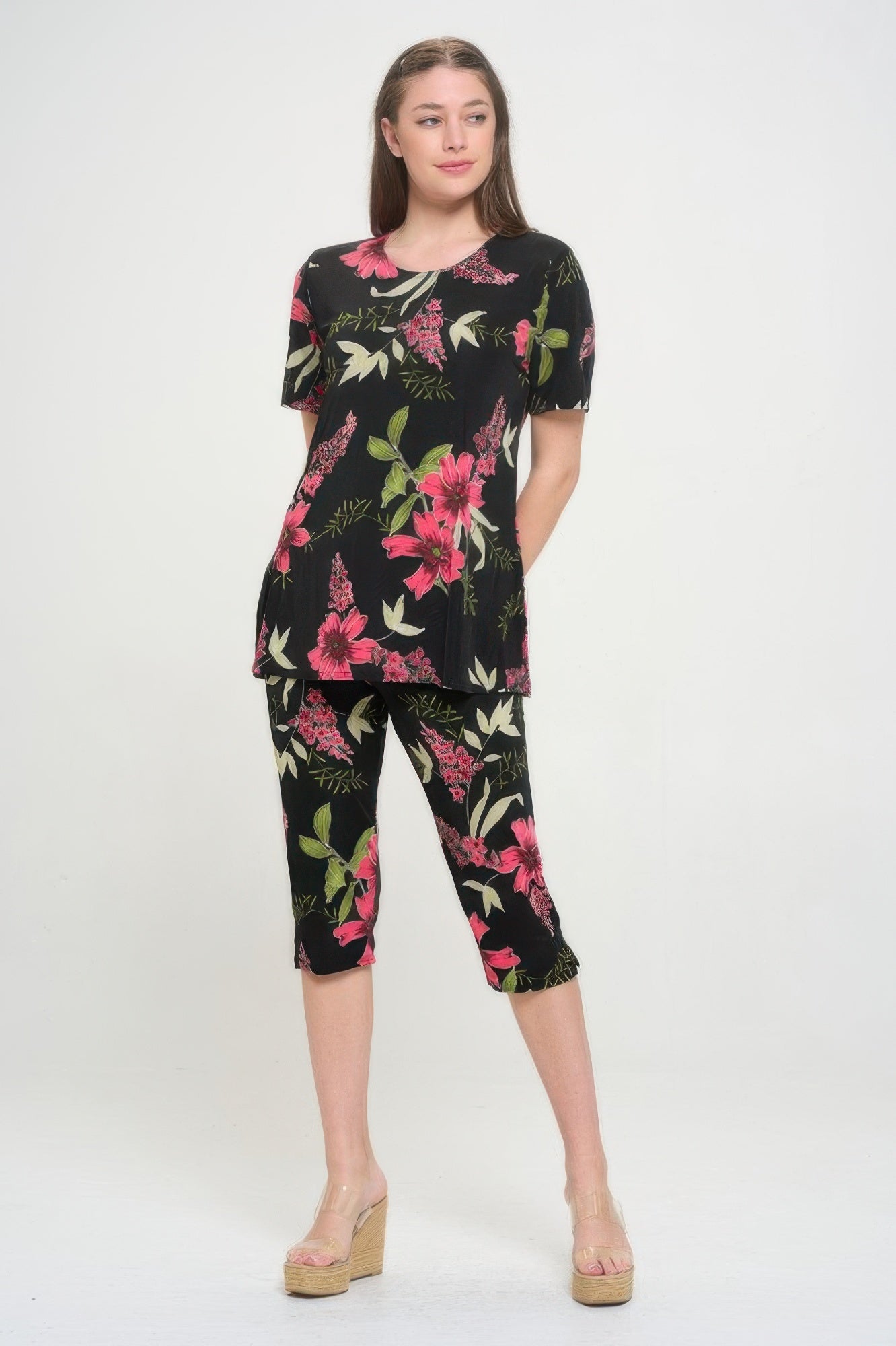 Print Bns Capri Pants Set