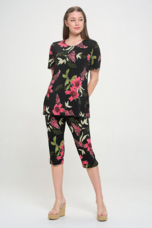 Print Bns Capri Pants Set