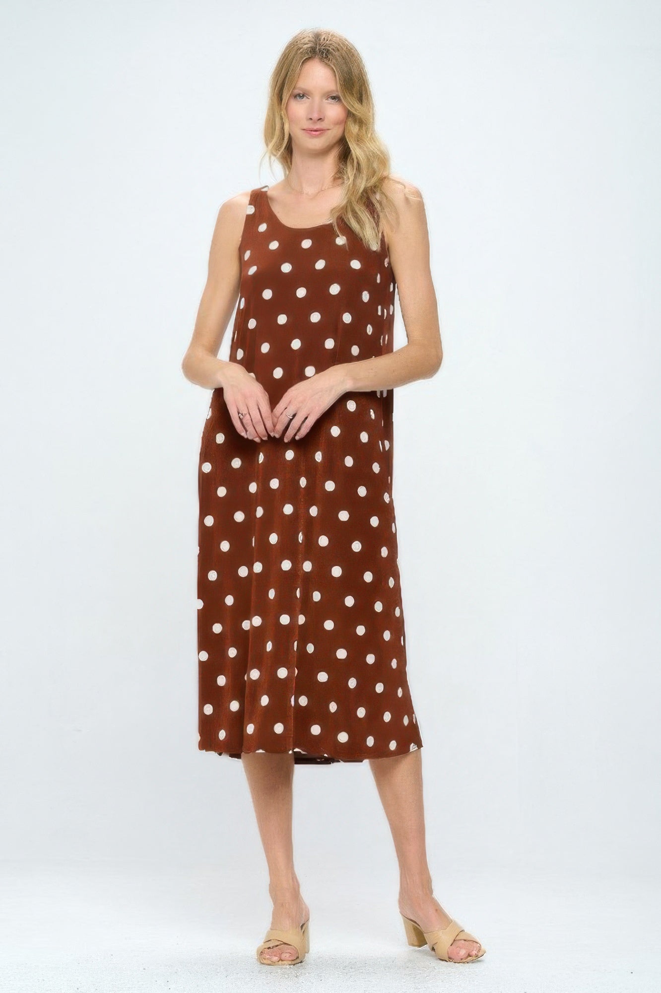 Short Sleeve And Soft Round-neckline Long Dress