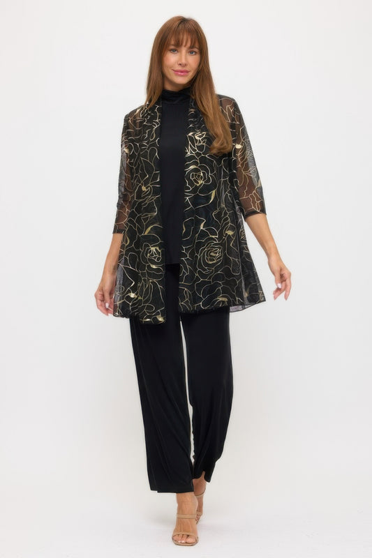Plus Size Mesh Foil Princess Jacket